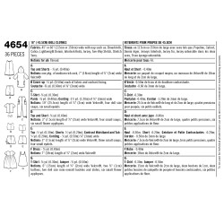 Dukketøj til 45,5cm dukke simplicity snitmønster 4654