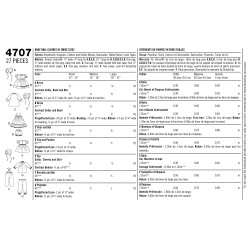 Dukktøj i 3 størrelser vintage snitmønster simplicity 4707