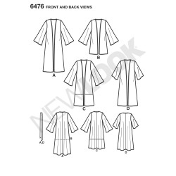 Kimono/jakke snitmønster New look easy 6476