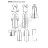 Bukser, lang vest og bluse MimiGstyl  også plusmode snitmønster 8177