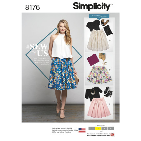 Nederdel Simplicity snitmønster 8176
