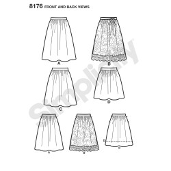 Nederdel Simplicity snitmønster 8176