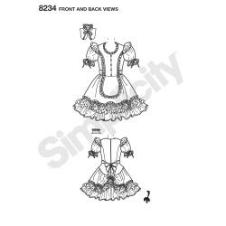 Voksen kostume Kjole  Alice i eventyrland Simplicity snitmønster 8234