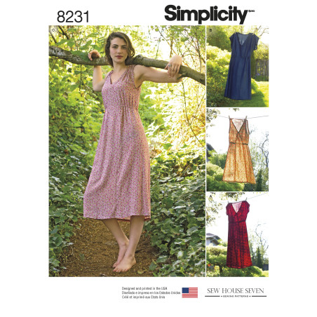 Kjole Simplicity snitmønster 8231