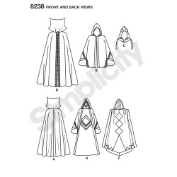 Voksen kostume Kapper mænd Simplicity snitmønster 8238