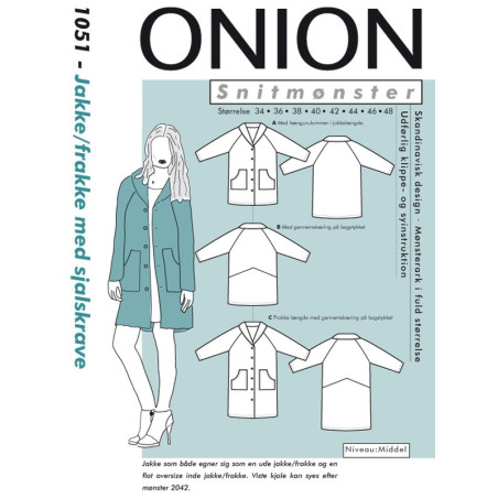Jakke/frakke m/sjalskrave  Onion snitmønster