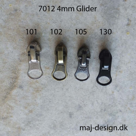 4mm glider til spiral lynlås