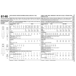 Maxikjole og jumpsuit  voksen/barn snitmønster 8146