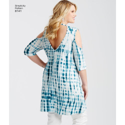 Tunika m/åben skulder plusmode snitmønster 8141