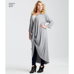 Tunika m/åben skulder plusmode snitmønster 8141