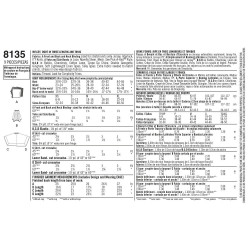 Bluse og nederdel snitmønster 8135