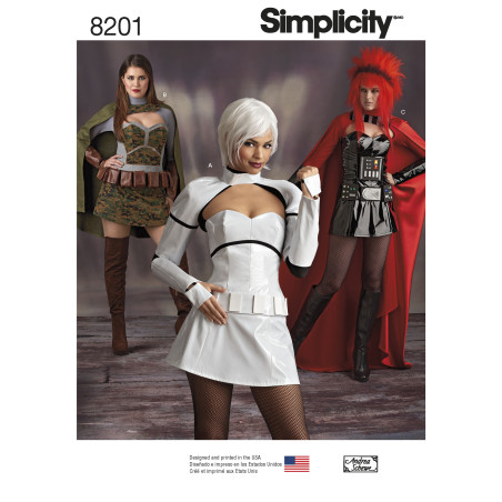 Fantasi kostume voksen Simplicity snitmønster 8201