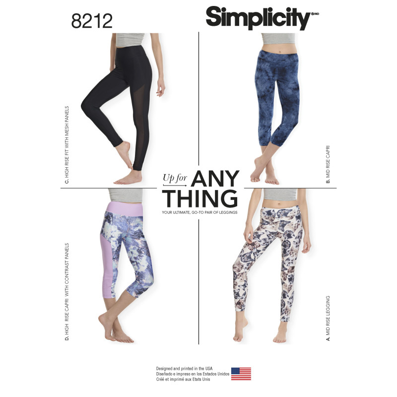 Leggings Simplicity snitmønster 8212