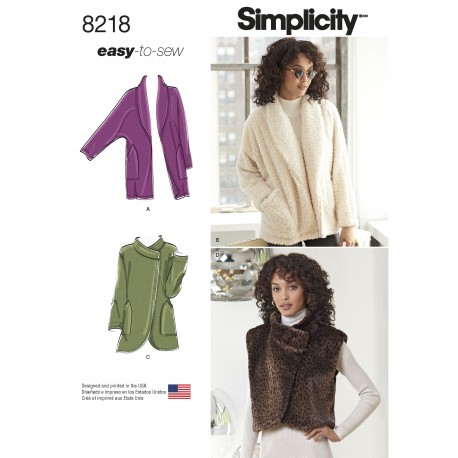 Vest og jakke Simplicity snitmønster 8218
