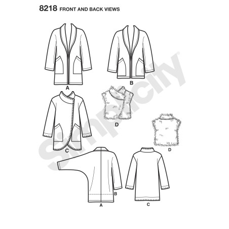 Vest og jakke Simplicity snitmønster 8218