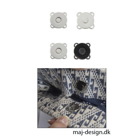 Magnet knap 16 mm 2 farver