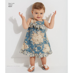 Babykjole, bukser og dragt snitmønster New look 6501