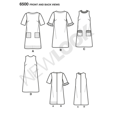 Spencer og kjole snitmønster New look 6500