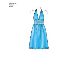 Maxikjole m/halterneck snitmønster New look 6491