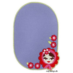 Stryge Lapper med Blomster hoved 11 x 8 cm