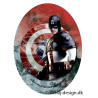 Captain America  Printet strygelap oval  11x8 cm