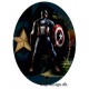 Captain America Printet strygelap oval 11x8 cm