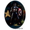 Captain America  Printet strygelap oval 11x8 cm