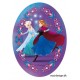 Anna & Elsa Printet strygelap oval 11x8 cm
