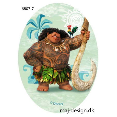 Maui Printet strygelap oval 11x8 cm