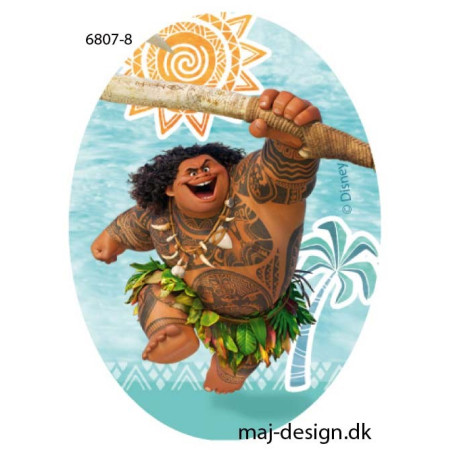 Maui Printet strygelap oval 11x8 cm