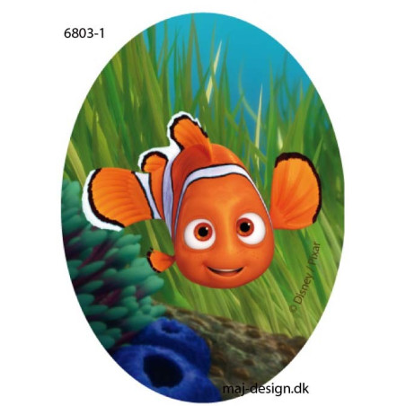 Nemo Printet strygelap oval 11x8 cm