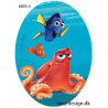 Dory & Hank Printet strygelap  oval 11x8 cm