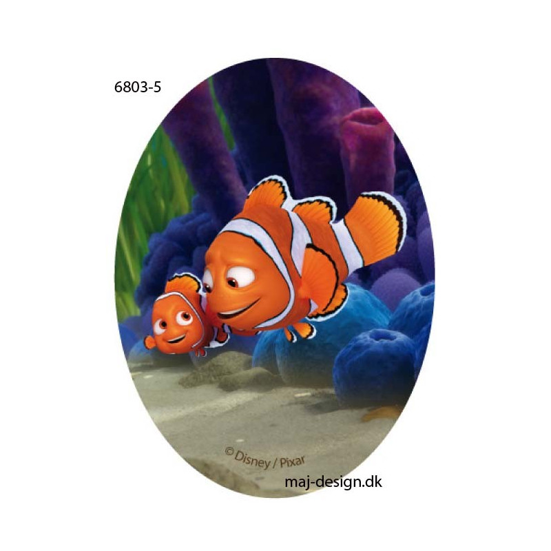 Nemo & Malin Printet strygelap oval 11x8 cm Nemo & Malin Printet strygelap oval 11x8 cm