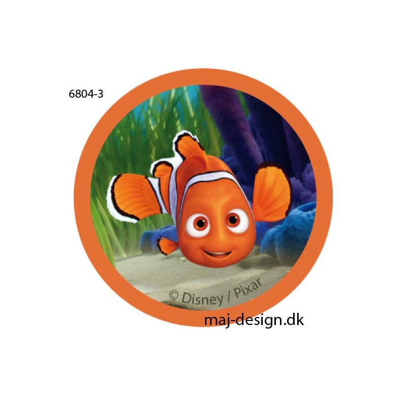 Nemo Printet strygemærke Ø 6,5 cm Nemo Printet strygemærke Ø 6,5 cm