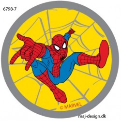 Spider-man printet strygemærke Ø 6,5 cm