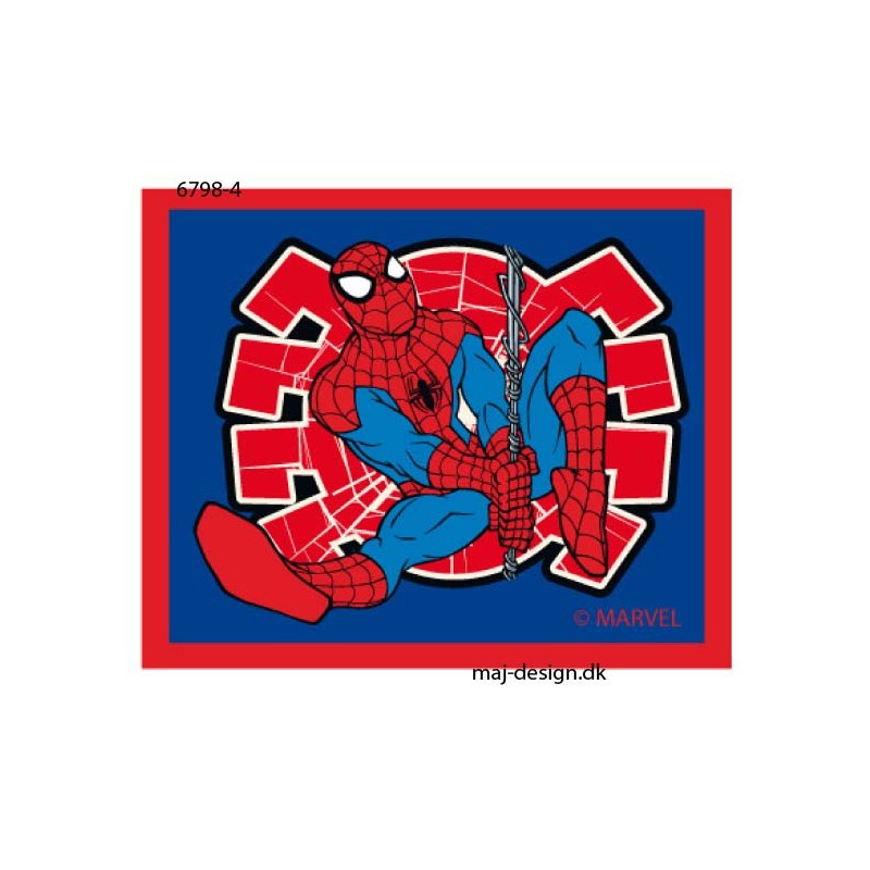 Spider-man printet strgemærke 5,5x6,5 cm