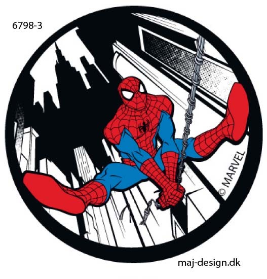 Spider-man printet strygemærke 6,5 cm