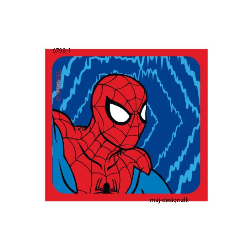 Spider-man printet strygemærke 6x6,5 cm