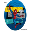 Spider-man printet strygelap oval 11x8 cm