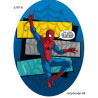 Spider-man printet strygelap oval 11x8 cm