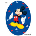 Mickey Mouse printet strygelap oval Disney mærke 11x8 cm