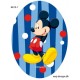 Mickey Printet strygelap Disney mærke oval 11x8 cm