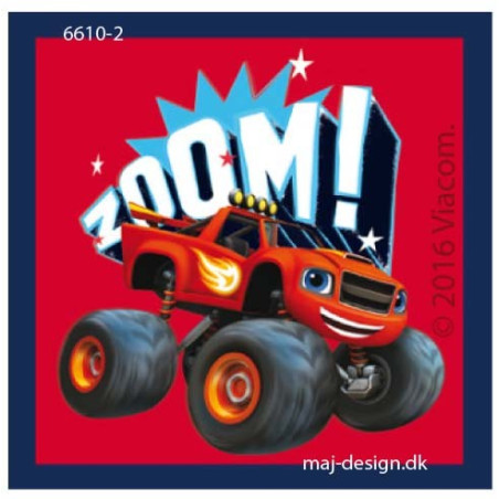 Blaze Monster Machines printet strygemærke 6x6 cm