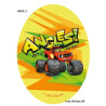 Blaze Monster Machines printet strygelap oval 11x8 cm