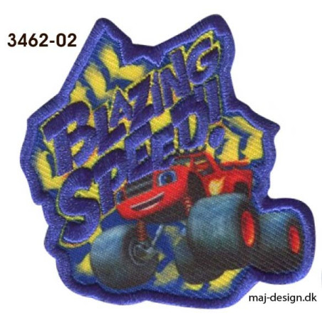 Blaze Monster Machines broderet strygemærke 6x6,5 cm