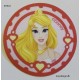 Tornerose Disney prinsesse printet strygemærke Ø 6,5 cm