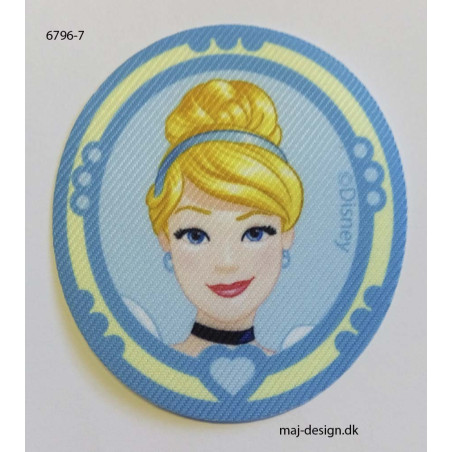 Askepot Disney Prinsesse printet strygemærke 7x6 cm