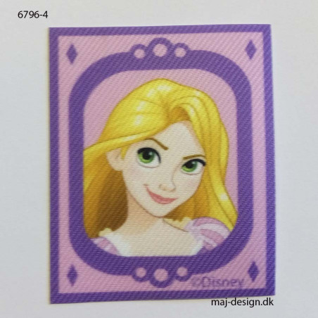 Rapunzel Disney Prinsesse Printet strygemærke  6,5 x5 cm