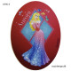 Tornerose Disney prinsesse printet strygelap oval 11x8 cm
