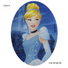 Askepot Disney Prinsess printet strygelap oval 11x8 cm